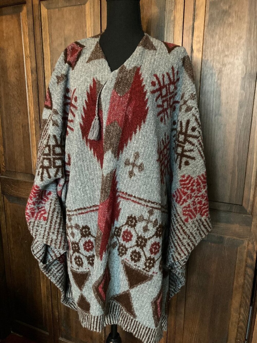 American Eagle Tribal Poncho Wrap One Size